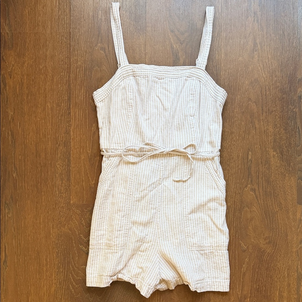 Old Navy Beige Textured Romper